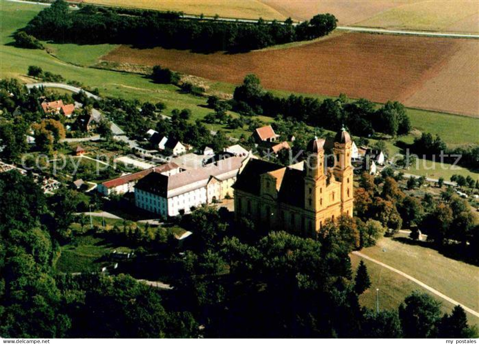 72756563 Ellwangen Jagst Wallfahrtskirche Schoenenberg Mit Haus Schoenenberg Fli - Ellwangen