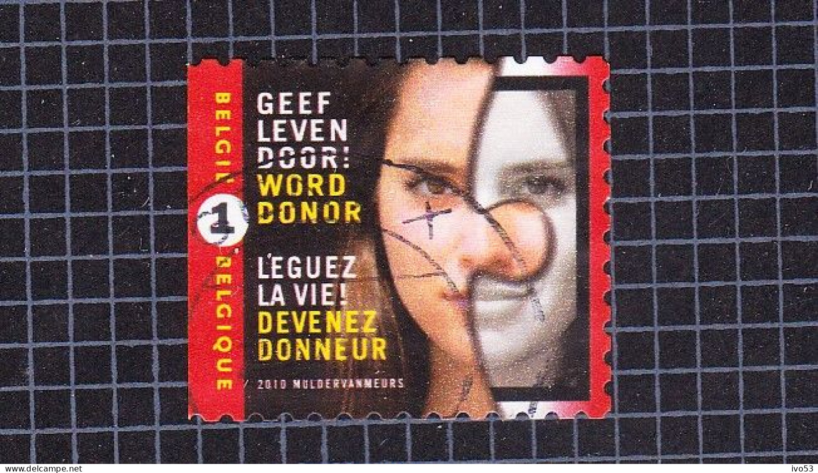 2010 Nr 3991 Gestempeld,zegel Uit Boekje B110.Geef Leven Door! / Léguez La Vie! - Gebraucht