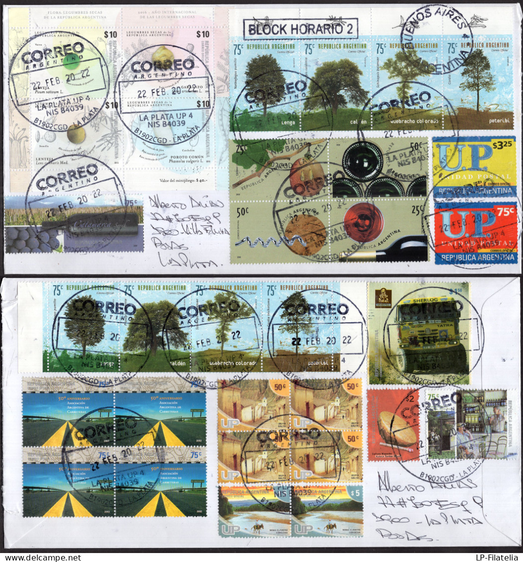 Argentina - 2022 - Lettre - Diverse Stamps - Modern Stamps - Trees - Vegetables - Cartas & Documentos