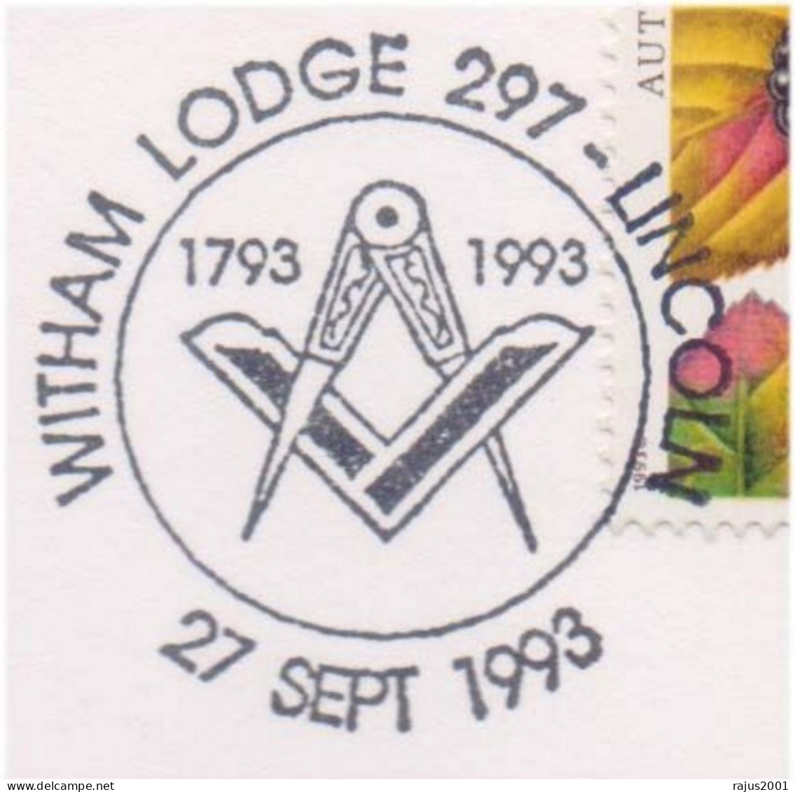 Witham Lodge No. 297 Maintain Unbroken Records Since 1793, Lincoln Cathedral Freemasonry, True Masonic Britain Post Card - Freimaurerei