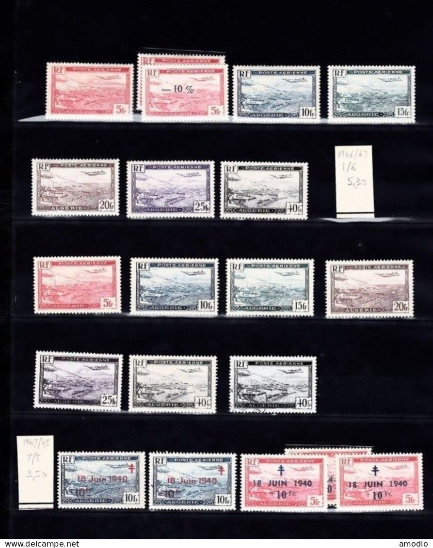 Algérie Petite Collection TP 1956/58, PA, Taxes N** N*  Cote > 200 € 5 Scans - Neufs