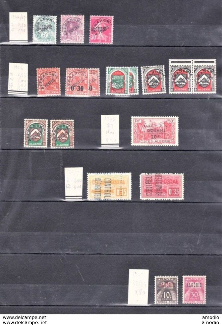 Algérie Petite Collection TP 1956/58, PA, Taxes N** N*  Cote > 200 € 5 Scans - Neufs