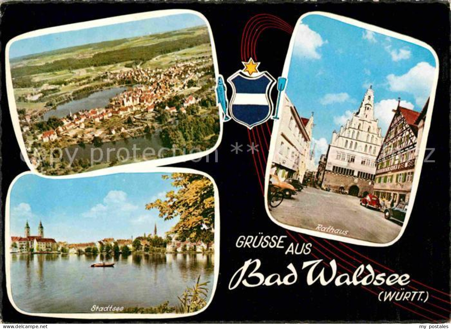 72707233 Bad Waldsee Fliegeraufnahme Stadtsee Rathaus Bad Waldsee - Bad Waldsee