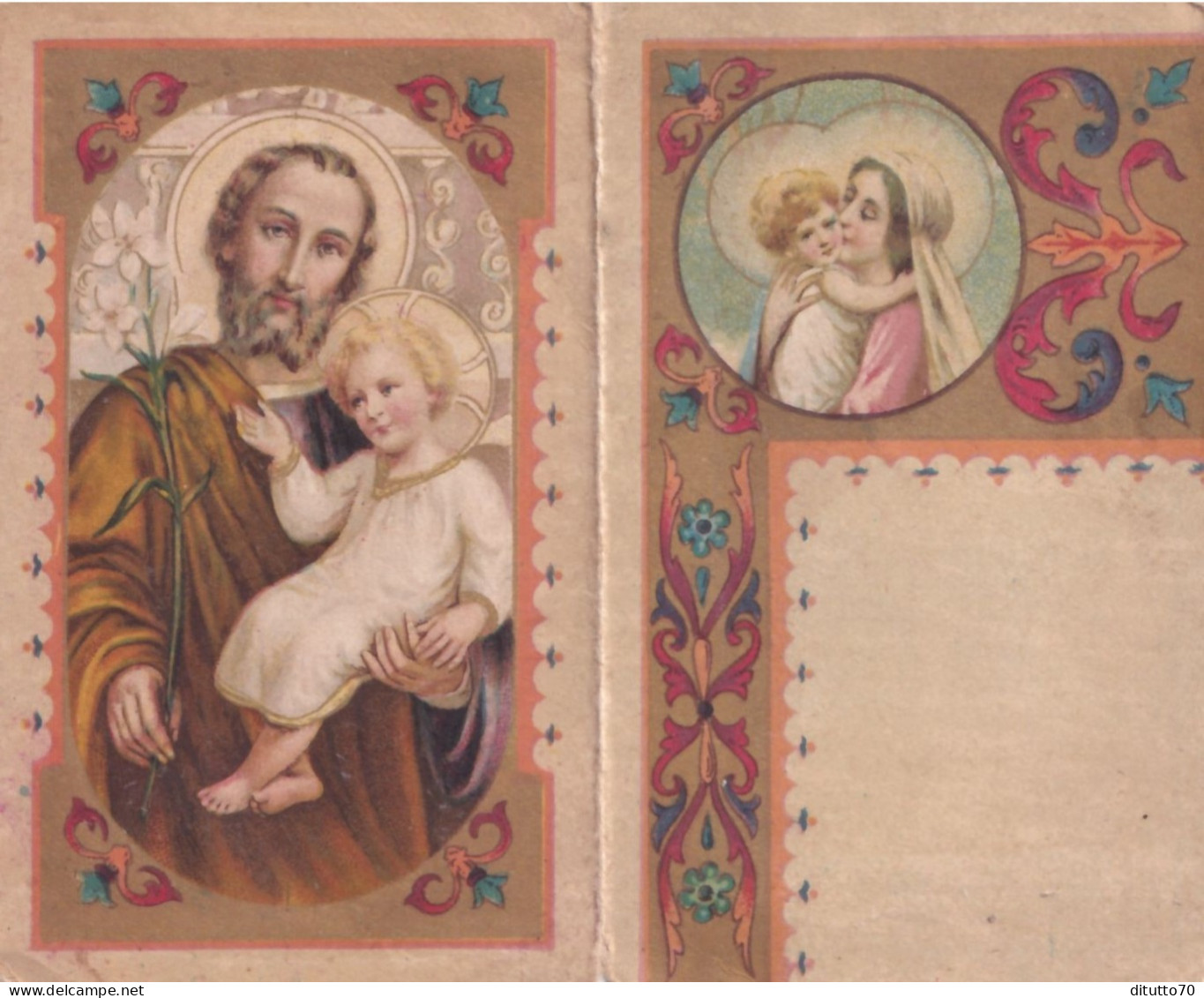 Calendarietto - S.giuseppe Con Gesu Bambino - Anno 1935 - Formato Piccolo : 1921-40