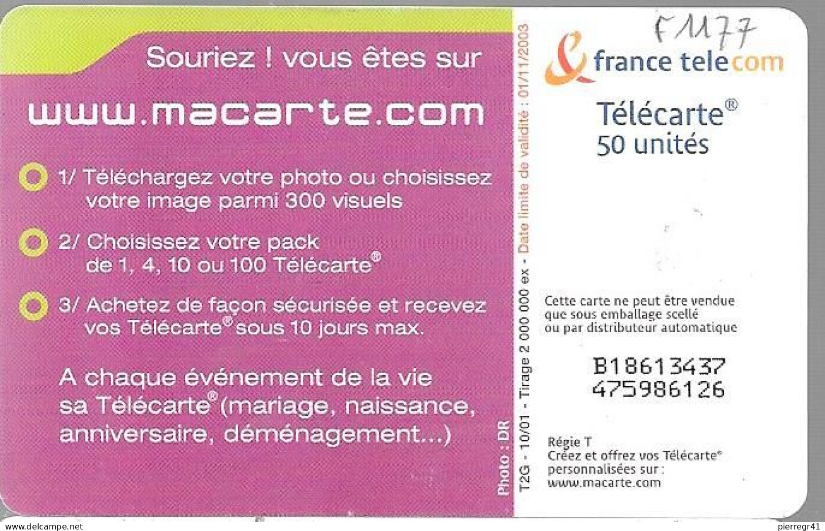 TC-PUBLIC-F1177-50U-GEM2-10/2001-FUTUR MARIAGE-UTILISE-TBE - 2004