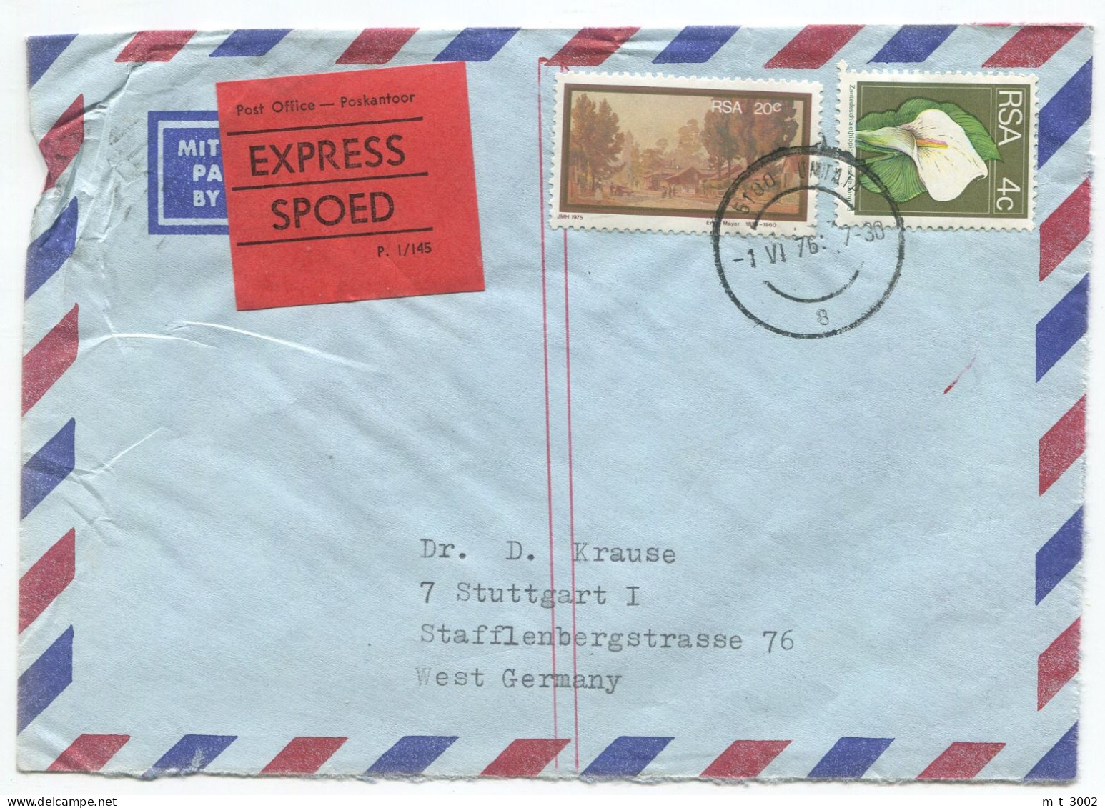 Express Cover South Africa 1976 Umtata - Lettres & Documents