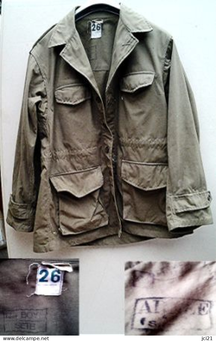 Ancienne Veste De Combat Kaki (WW2, Indo, Algérie ?) Taille 26 _M273 - Uniforms