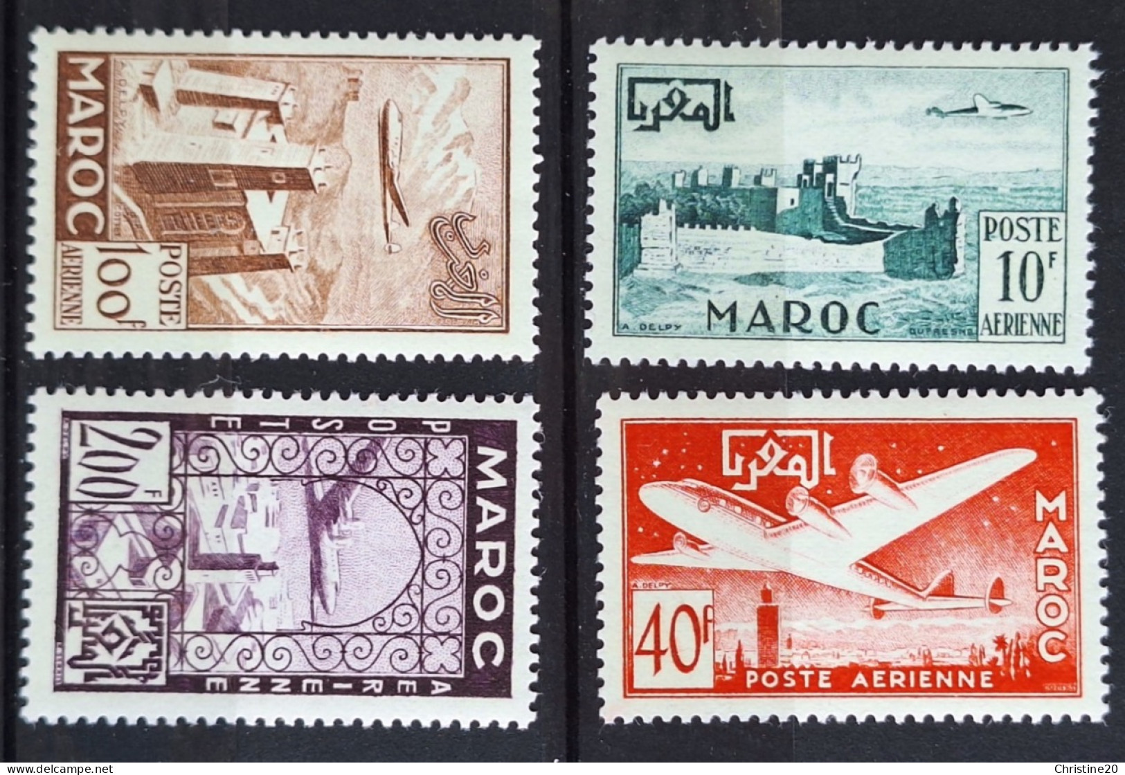 Maroc 1952 PA85/88 **TB Cote 22€ - Poste Aérienne