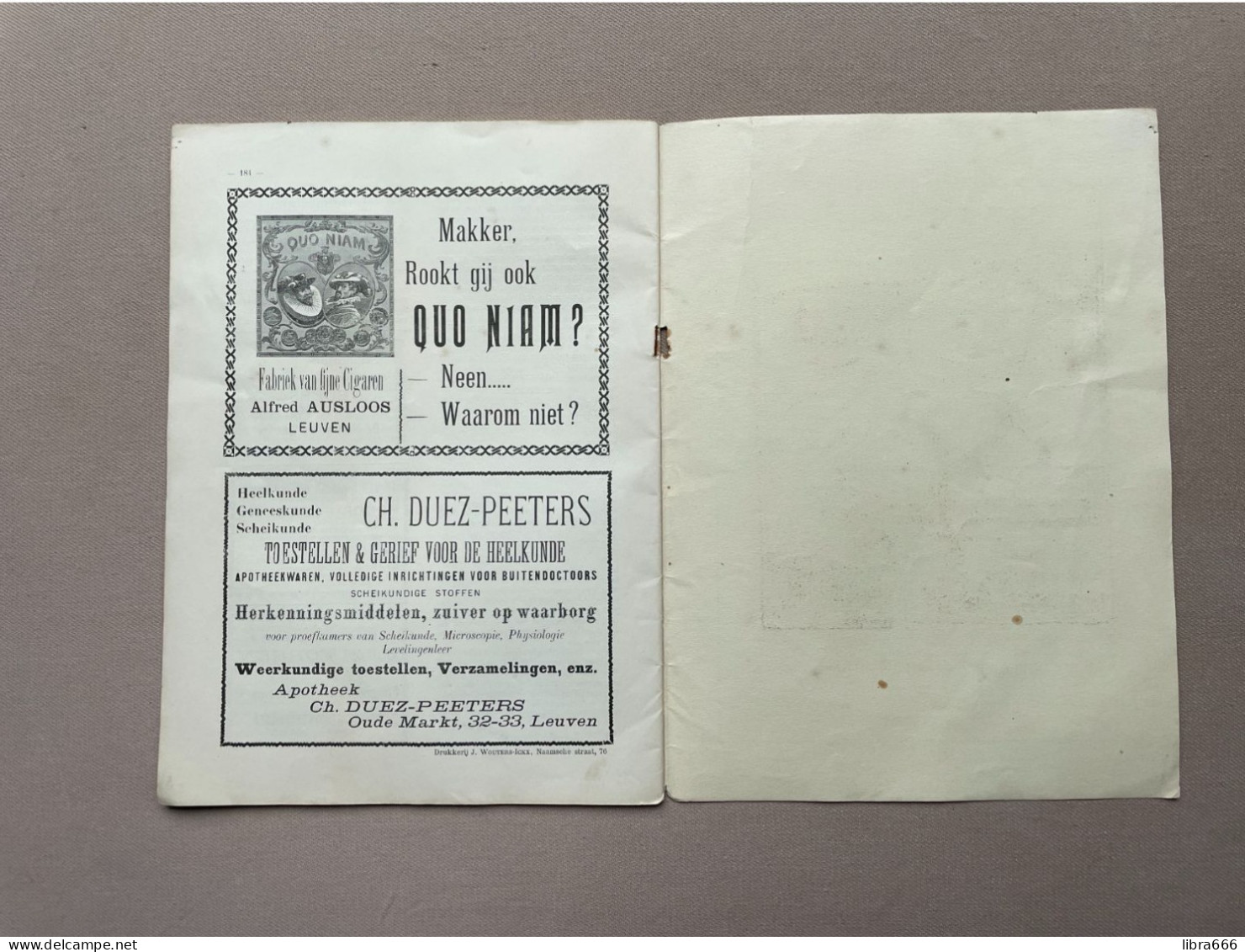 1907  Studentenblad  ONS LEVEN LOVEN  Eerste Vijfjaarfeest van het Algemeen Studentengenootschap VLAAMSCH VERBOND Leuven