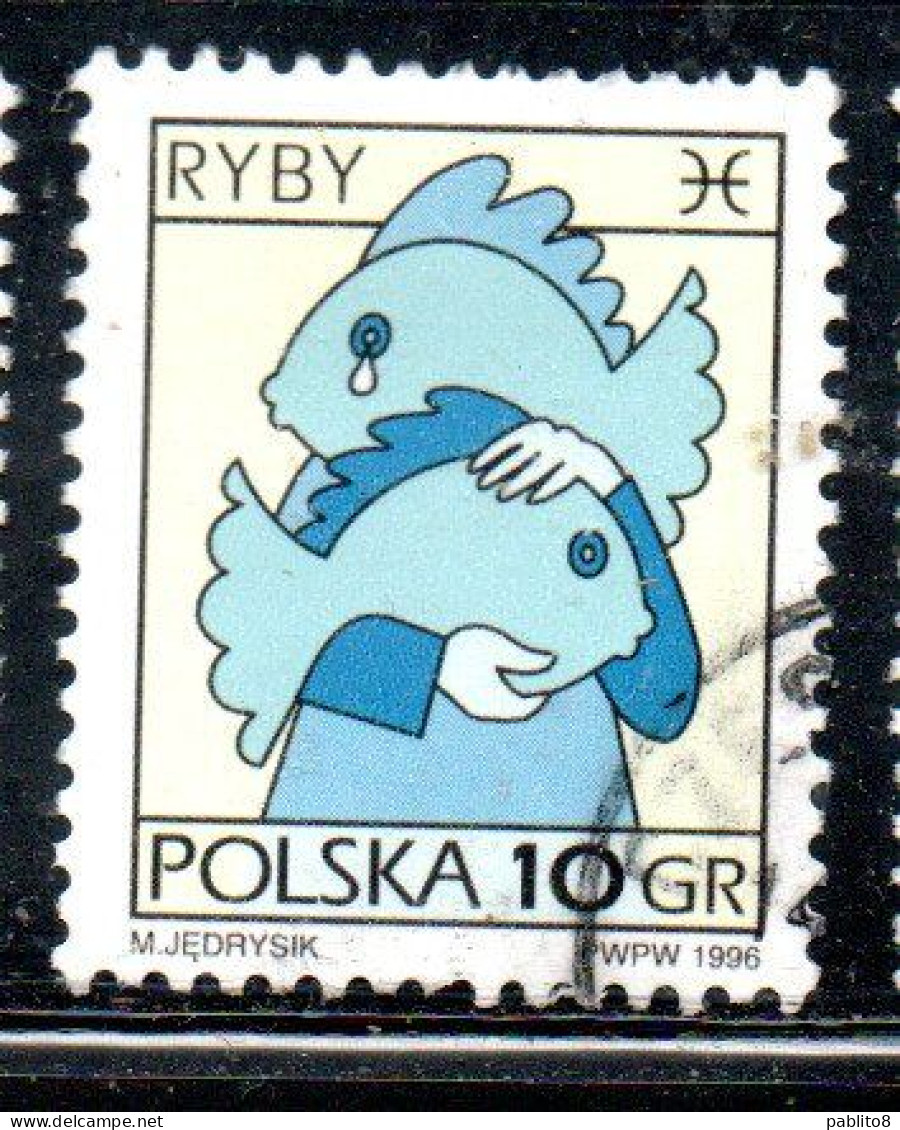 POLONIA POLAND POLSKA 1996 SIGNS OF THE ZODIAC PISCES 10g USED USATO OBLITERE' - Gebraucht