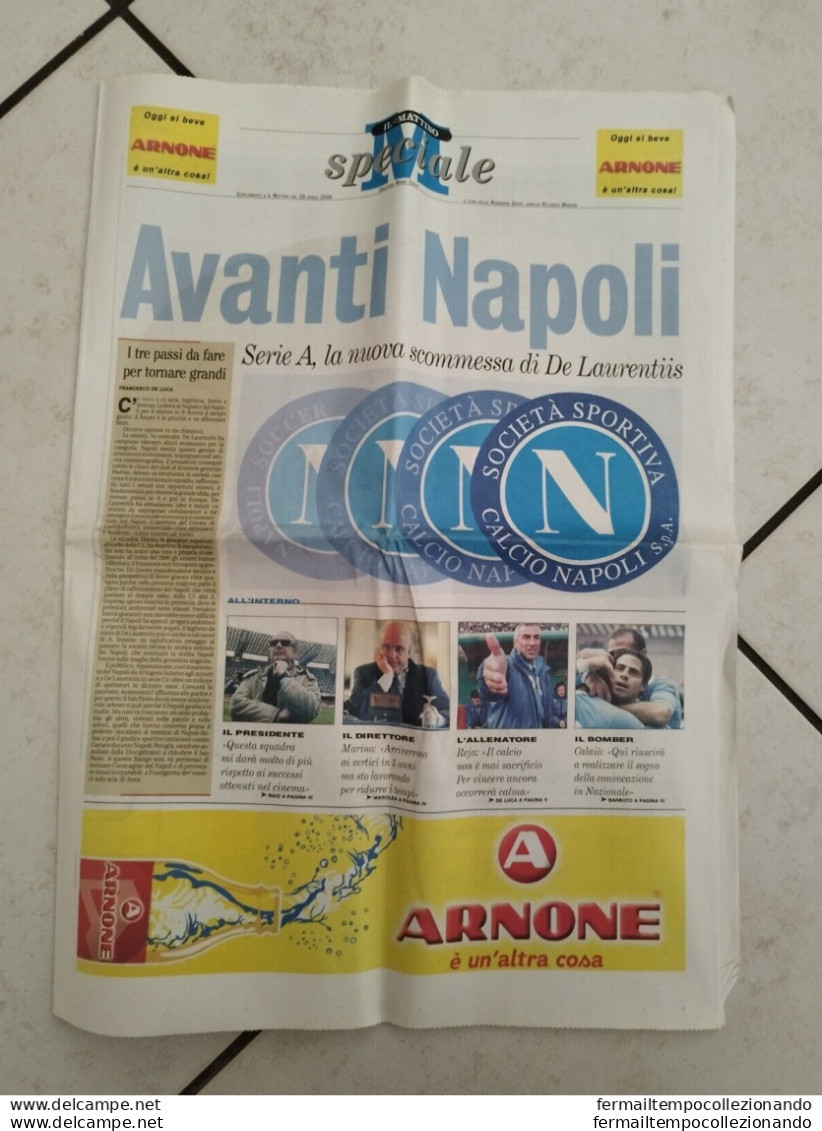 Br1  Giornale Il Mattino Avanti Napoli Edizione Speciale Calcio Napoli - Bücher