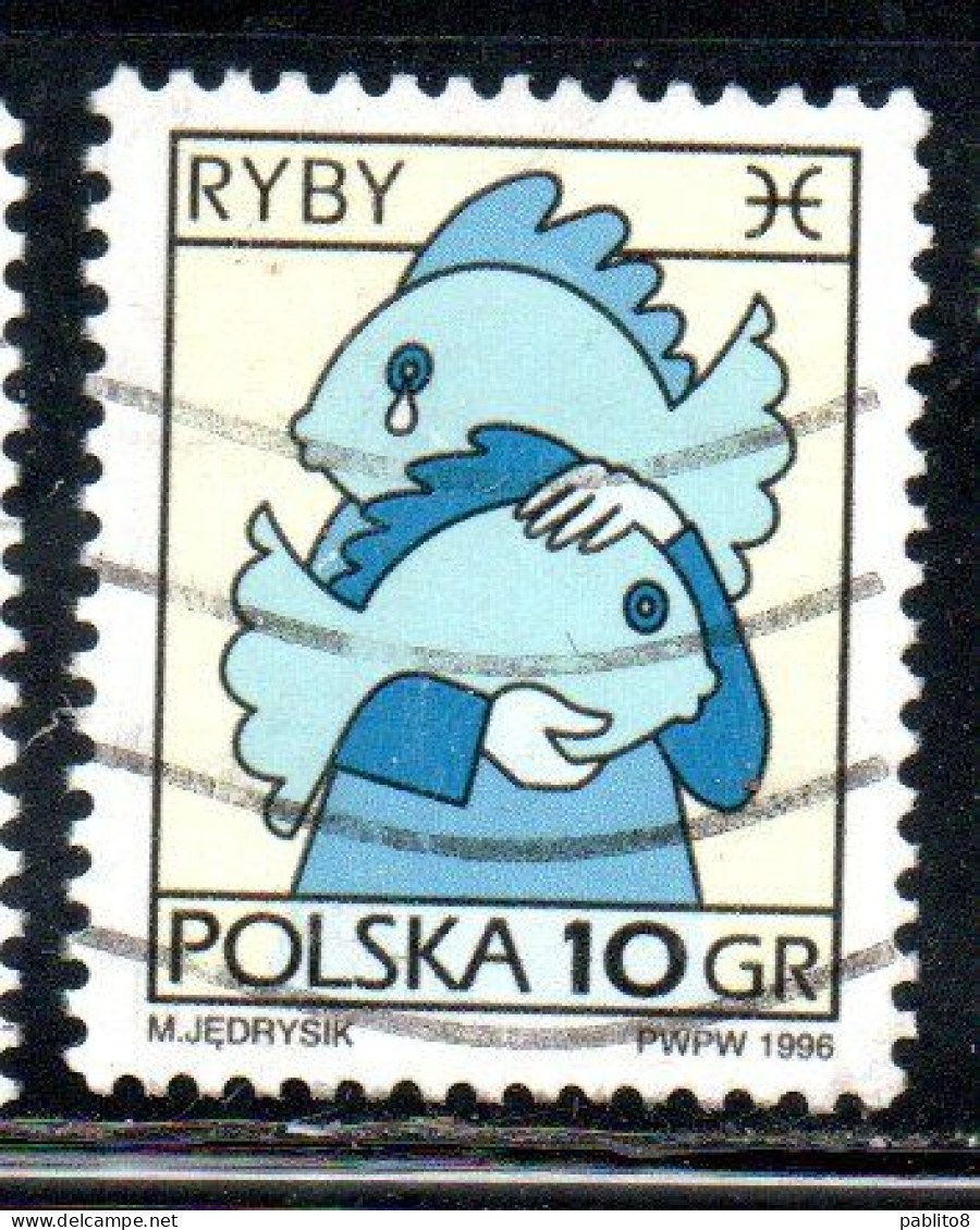 POLONIA POLAND POLSKA 1996 SIGNS OF THE ZODIAC PISCES 10g USED USATO OBLITERE' - Gebraucht