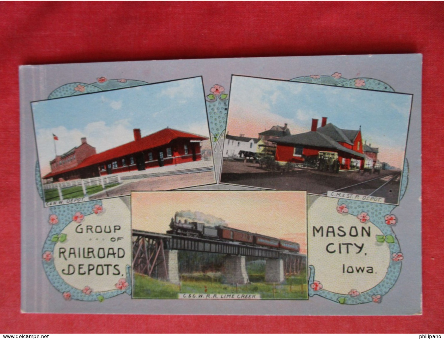 Group Of Railroads Depots Mason City.  Iowa >    Ref 6338 - Andere & Zonder Classificatie