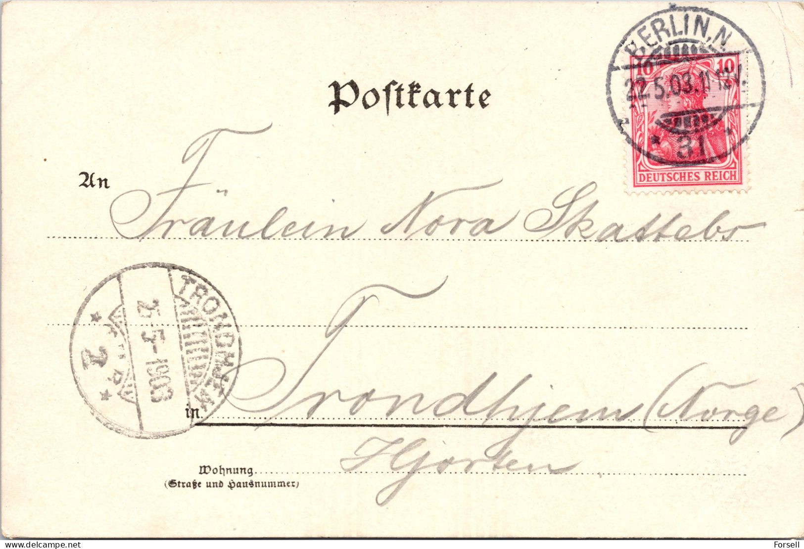 Gruss Aus Berlin , In Den Zelten  (Stempel: Berlin N 1903 , Nach Norwegen) - Koepenick