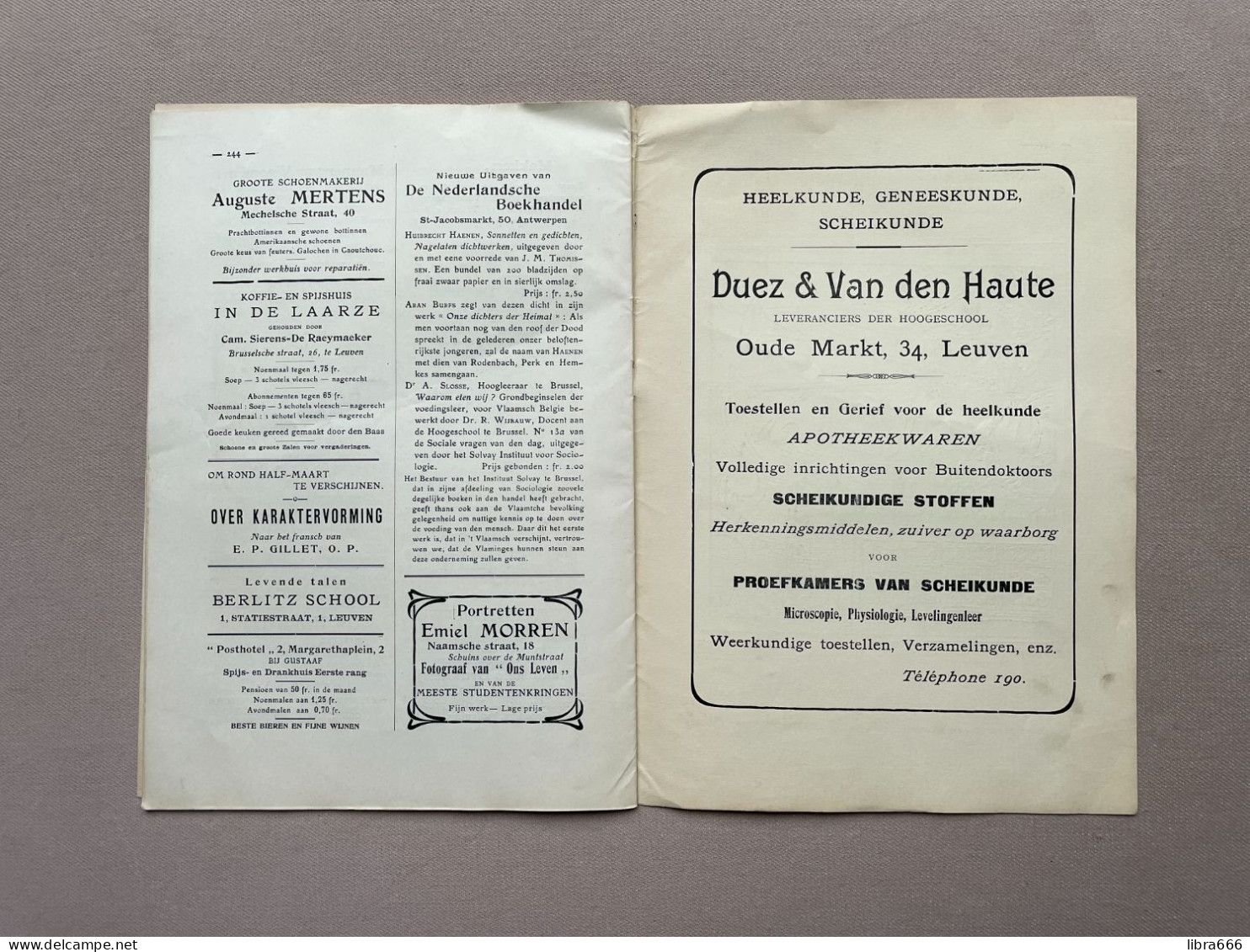 1909 - Studentenblad - ONS LEVEN LOVEN - EH Deken De Grijse, Adelfons Henderickx, E.H. Kanunnik Knaapen - Leuven