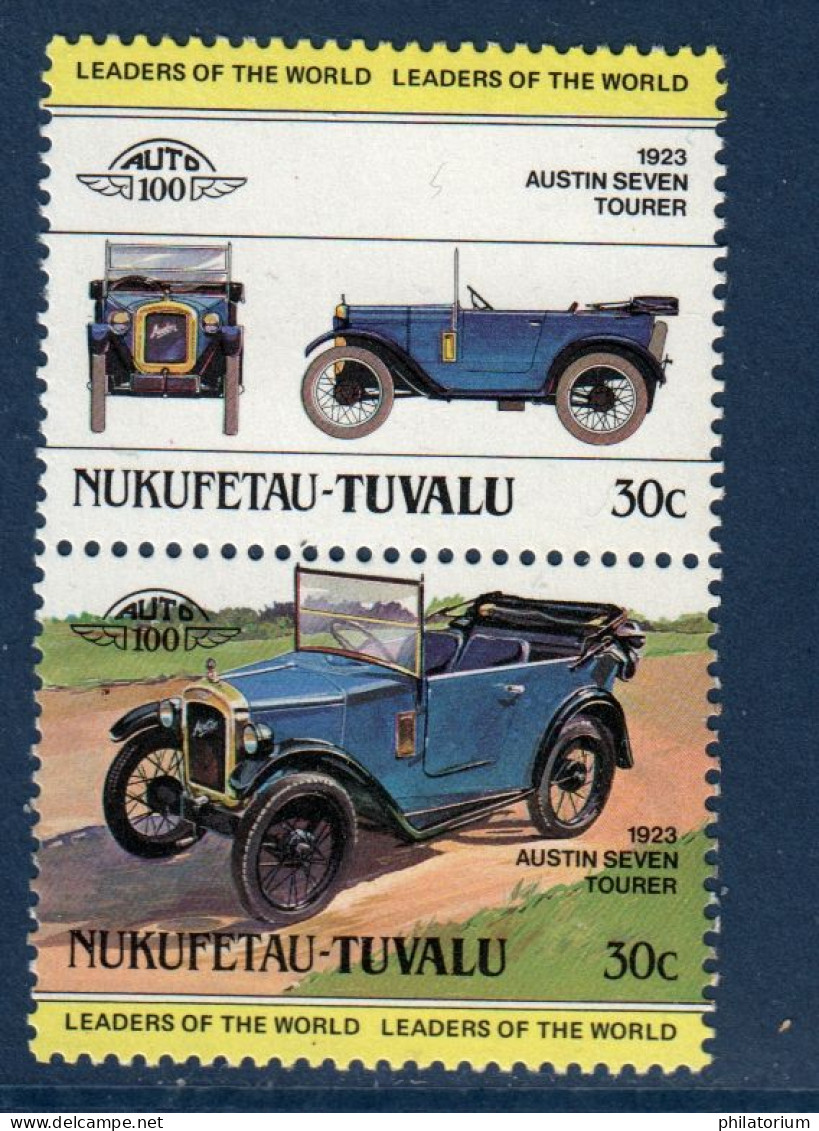 Tuvalu - Nukufetau, Mi 5, 6, Austin Seven Tourer 1923, - Tuvalu (fr. Elliceinseln)