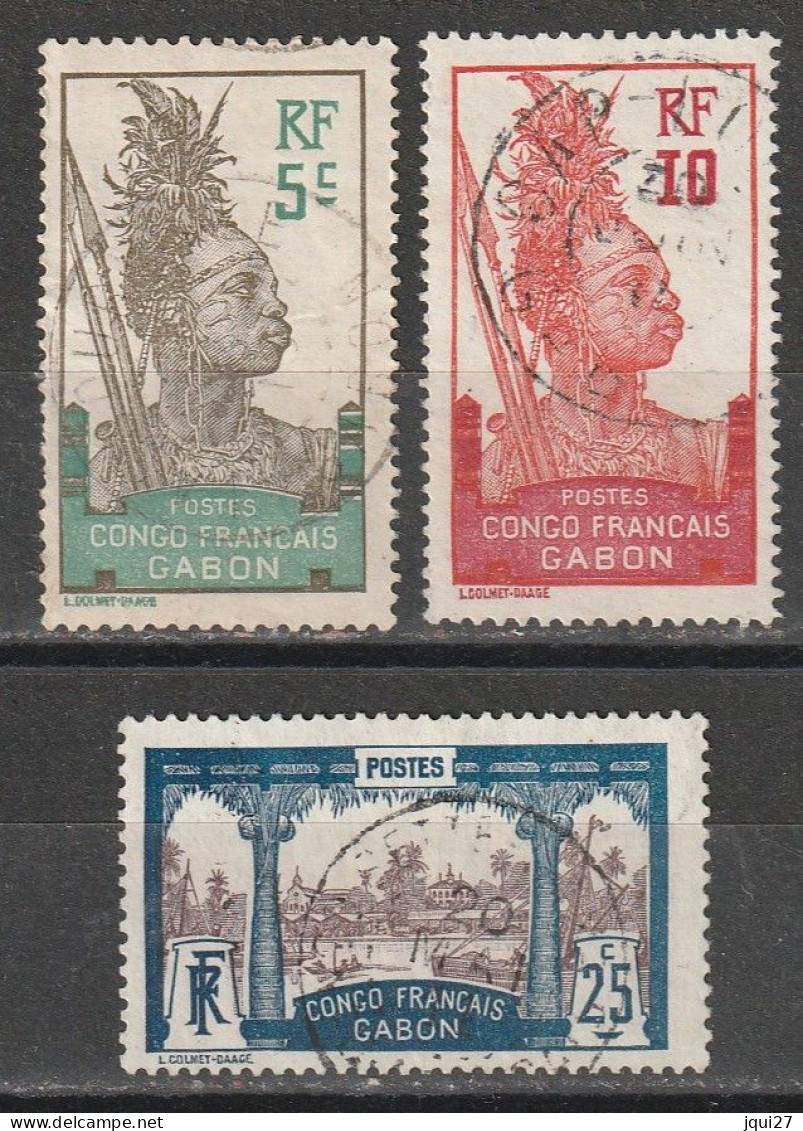 Gabon N° 36 37 39 - Used Stamps