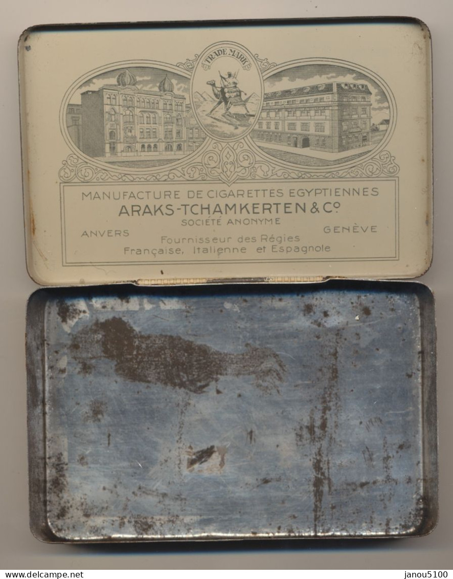 TABAC     " BOITE A  CIGARETTES - ARAKS- TCHAMKERTEN  "   1920. - Empty Tobacco Boxes