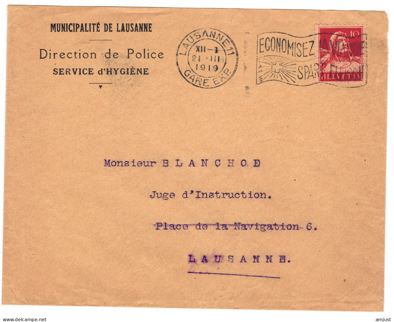 Police //  Direction De Police De Lausanne, Service D'Hygiène - Politie En Rijkswacht