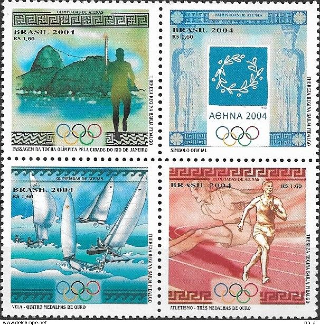 BRAZIL - BLOCK OF FOUR ATHENS'2004 SUMMER OLYMPIC GAMES 2004 - MNH - Estate 2004: Atene