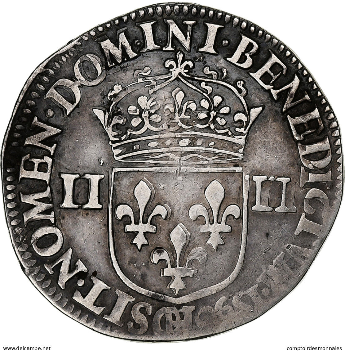 France, Henri IV, 1/4 Ecu, 1590, Châlons-en-Champagne, 1st Type, Argent, TTB+ - 1589-1610 Henri IV Le Vert-Galant