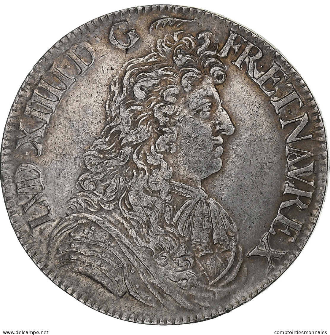 France, Louis XIV, Écu à La Cravate, 1680, Paris, Argent, TTB+, Gadoury:210 - 1643-1715 Ludwig XIV.