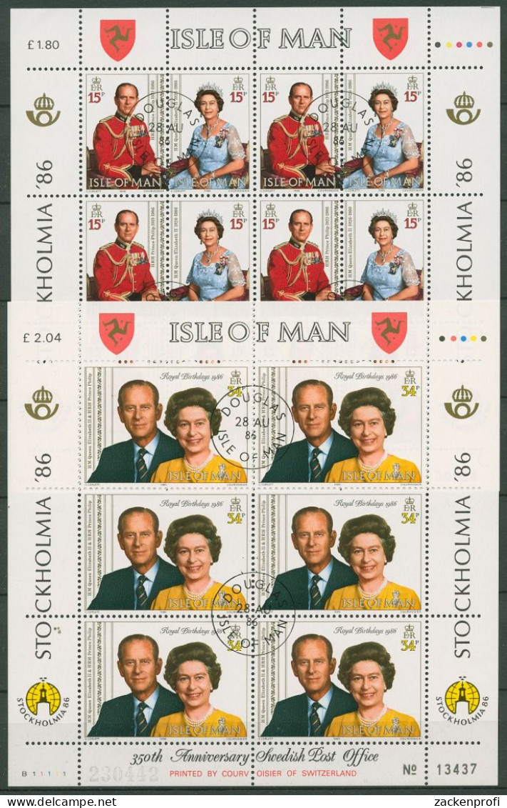 Isle Of Man 1986 Elisabeth II. Prinz Phillip Kleinb. 319/21K Gestempelt (C90663) - Man (Ile De)