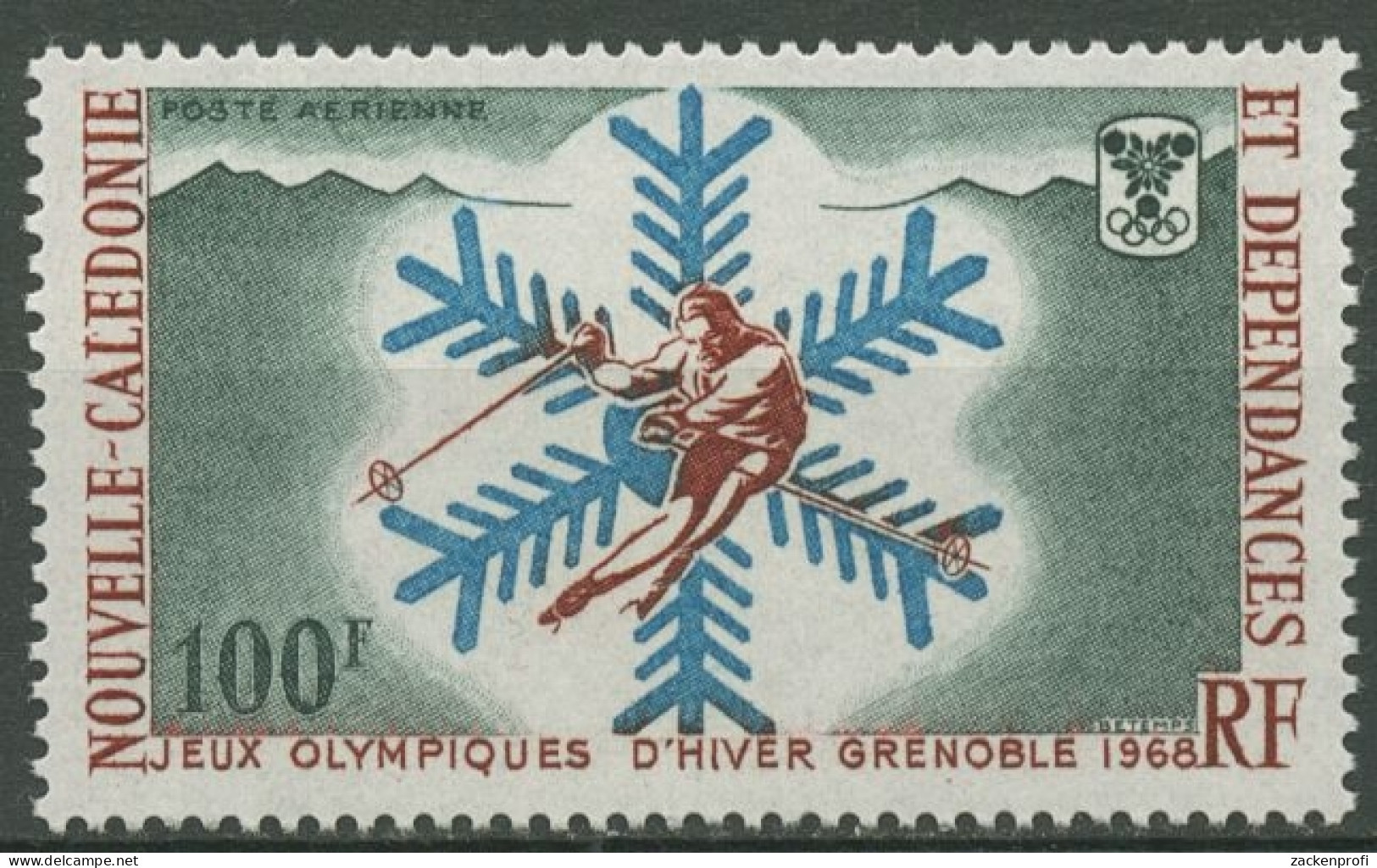 Neukaledonien 1967 Olympische Winterspiele '68 In Grenoble 447 Postfrisch - Unused Stamps