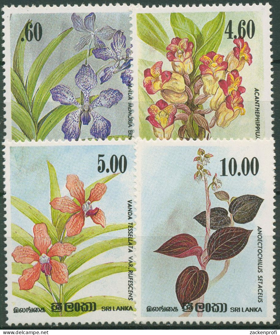 Sri Lanka 1984 Pflanzen Blumen Orchideen 675/78 A Postfrisch - Sri Lanka (Ceylon) (1948-...)