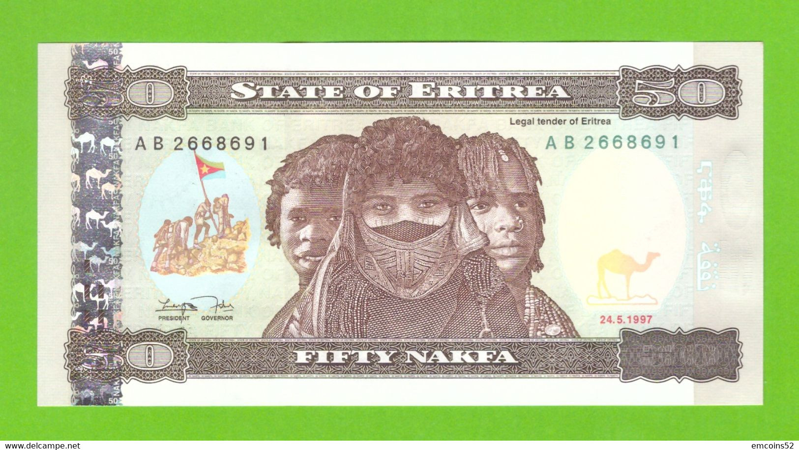 ERITREA 50 NAKFA  1997  P-5  UNC - Erythrée