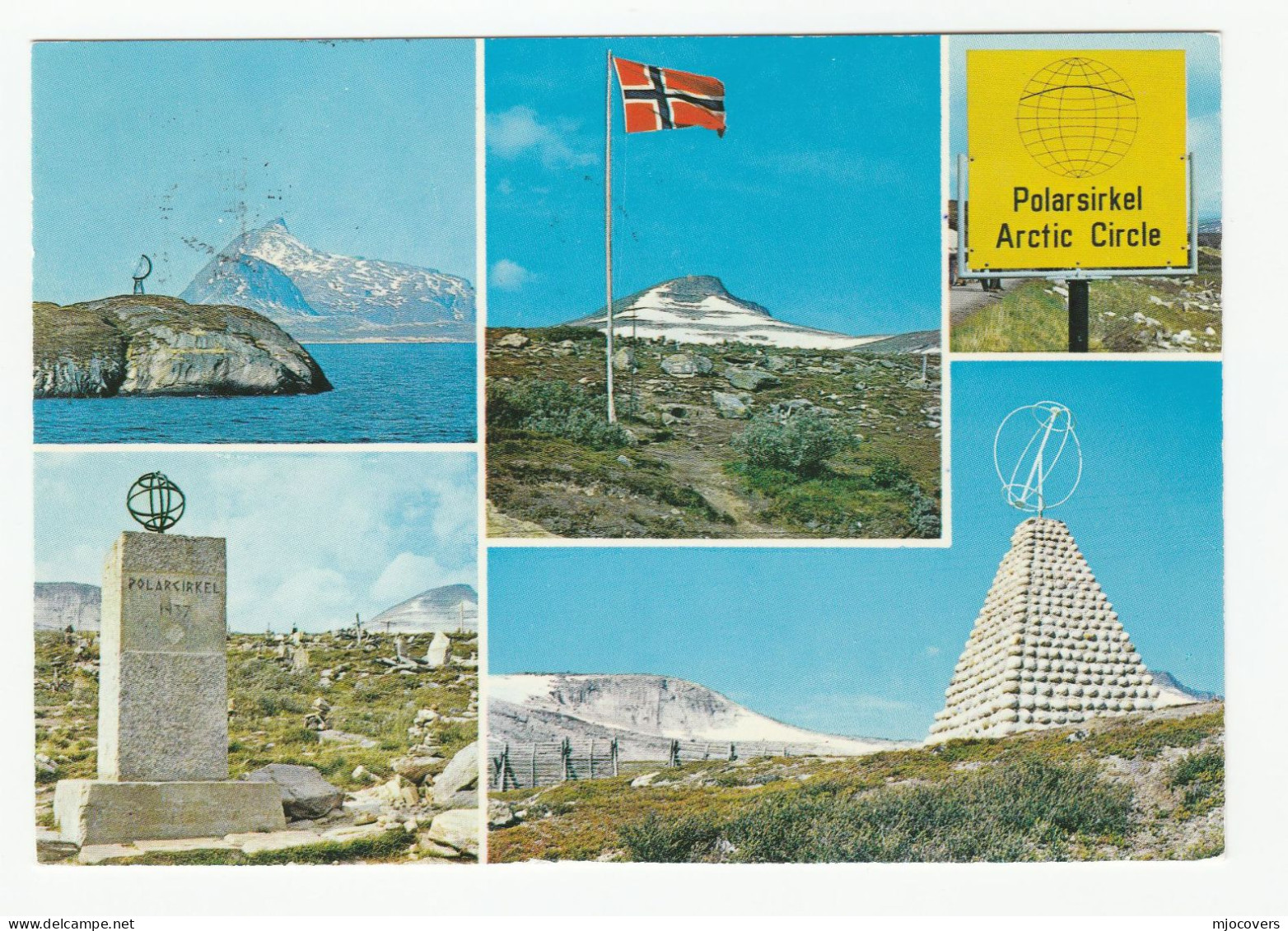 Polarsirkelen ARCTIC CIRCLE Norway 1974 Postcard To Germany Cover Stamps Polar - Expéditions Arctiques
