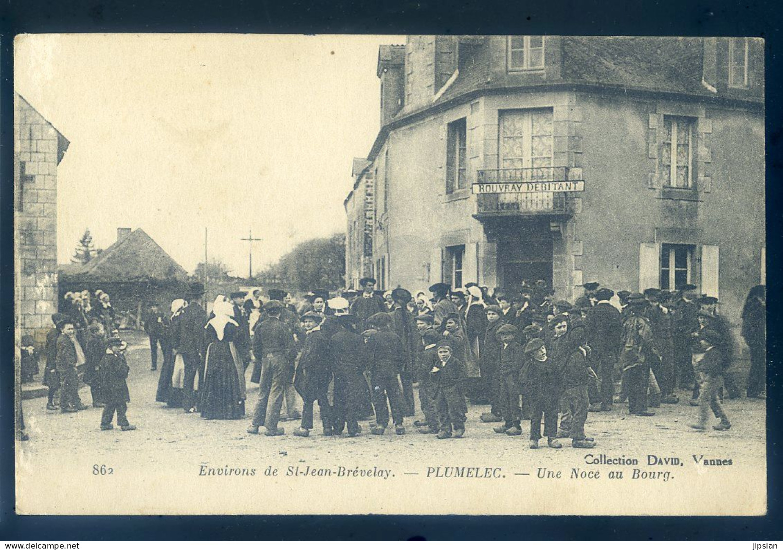 Cpa Du 56 Plumelec -- Environs De St Jean Brévelay  -- Une Noce Au Bourg   STEP229 - Saint Jean Brevelay