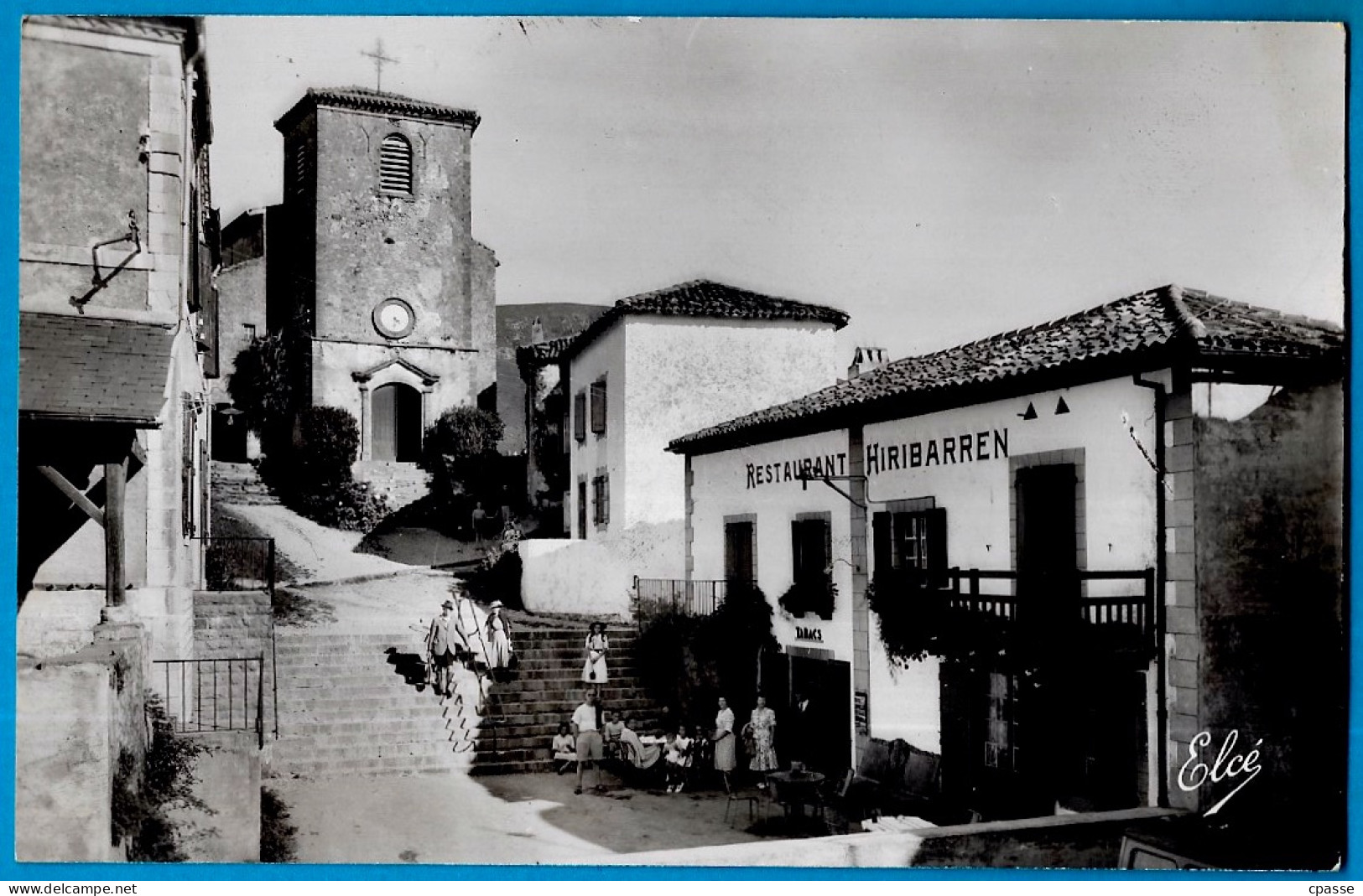 CPSM 64 BIRIATOU - L'Eglise (+ Restaurant HIRIBARREN) - Biriatou