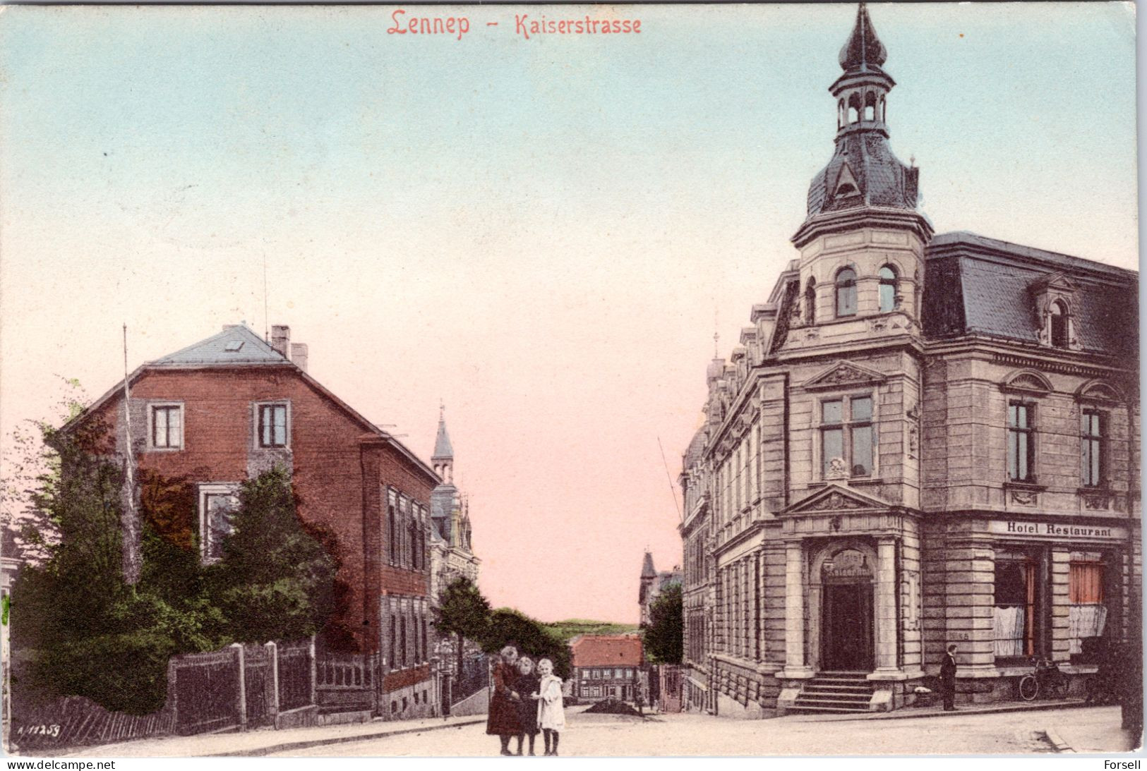 Lennep , Kaiserstrasse (Stempel: Lennep 1905 , Nach Norwegen) - Remscheid