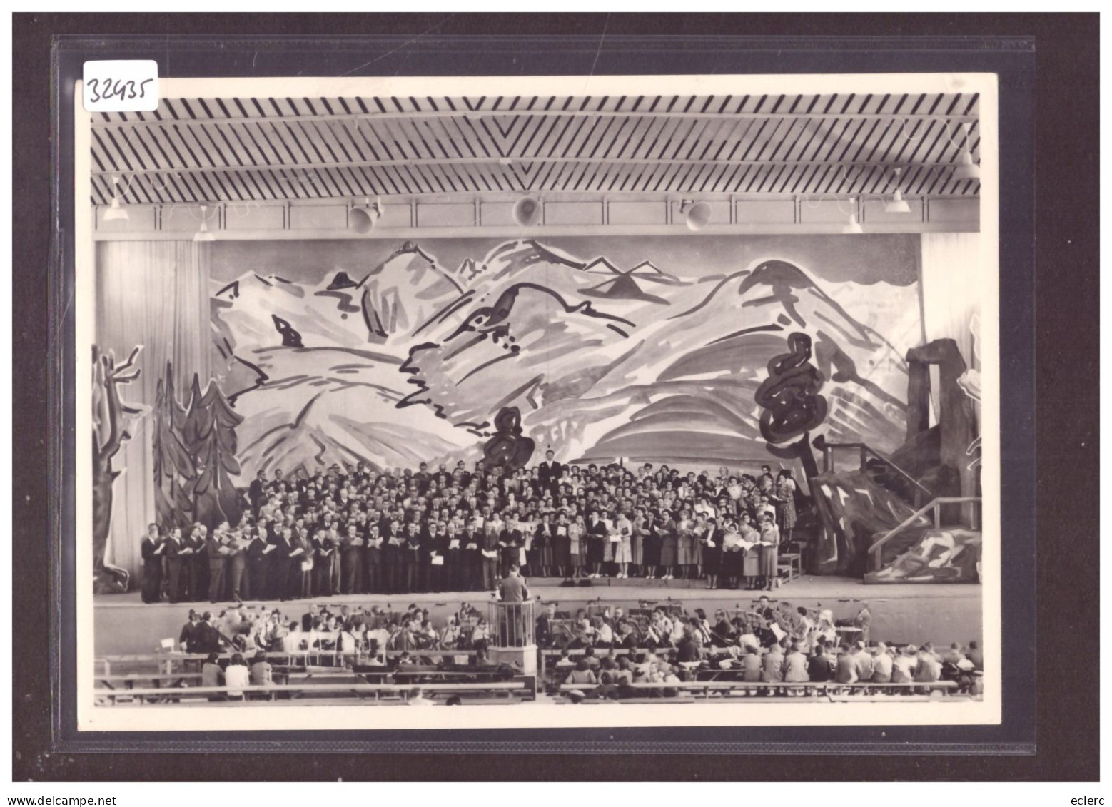 GRÖSSE 10x15cm - CHUR - EIDG. SCHÜTZENFEST 1949 - CALVEN MUSIK AUFFÜHRUNG - TB - Chur