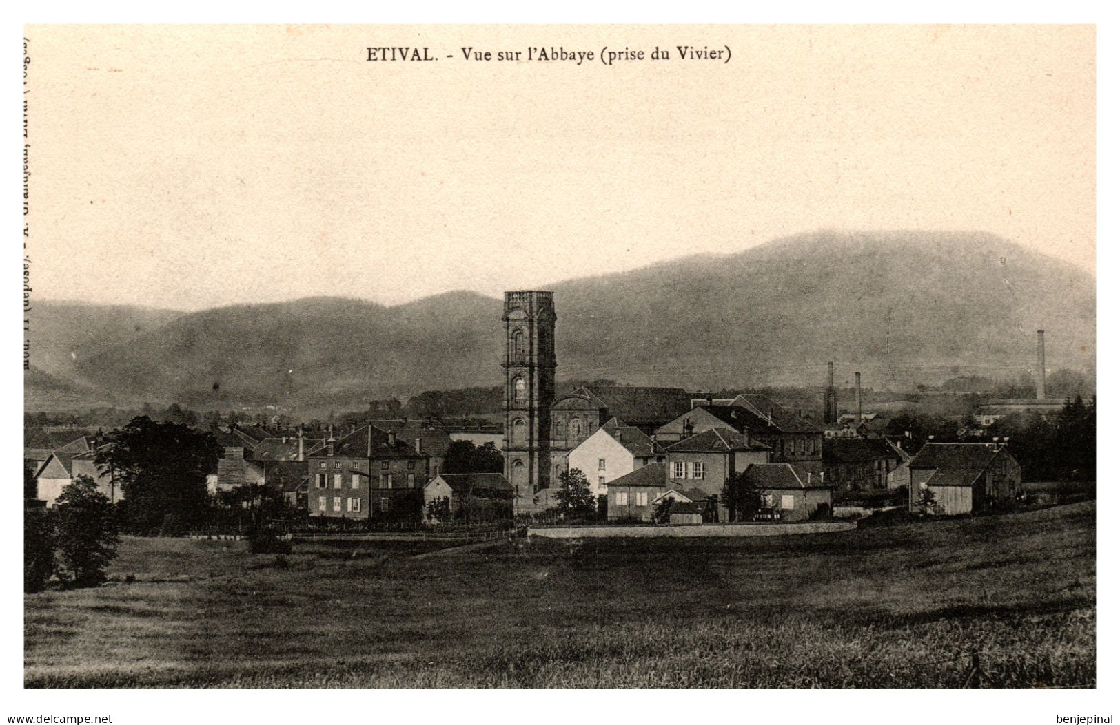 Etival - Vue Sur L'Abbaye (prise Du Vivier) - Etival Clairefontaine