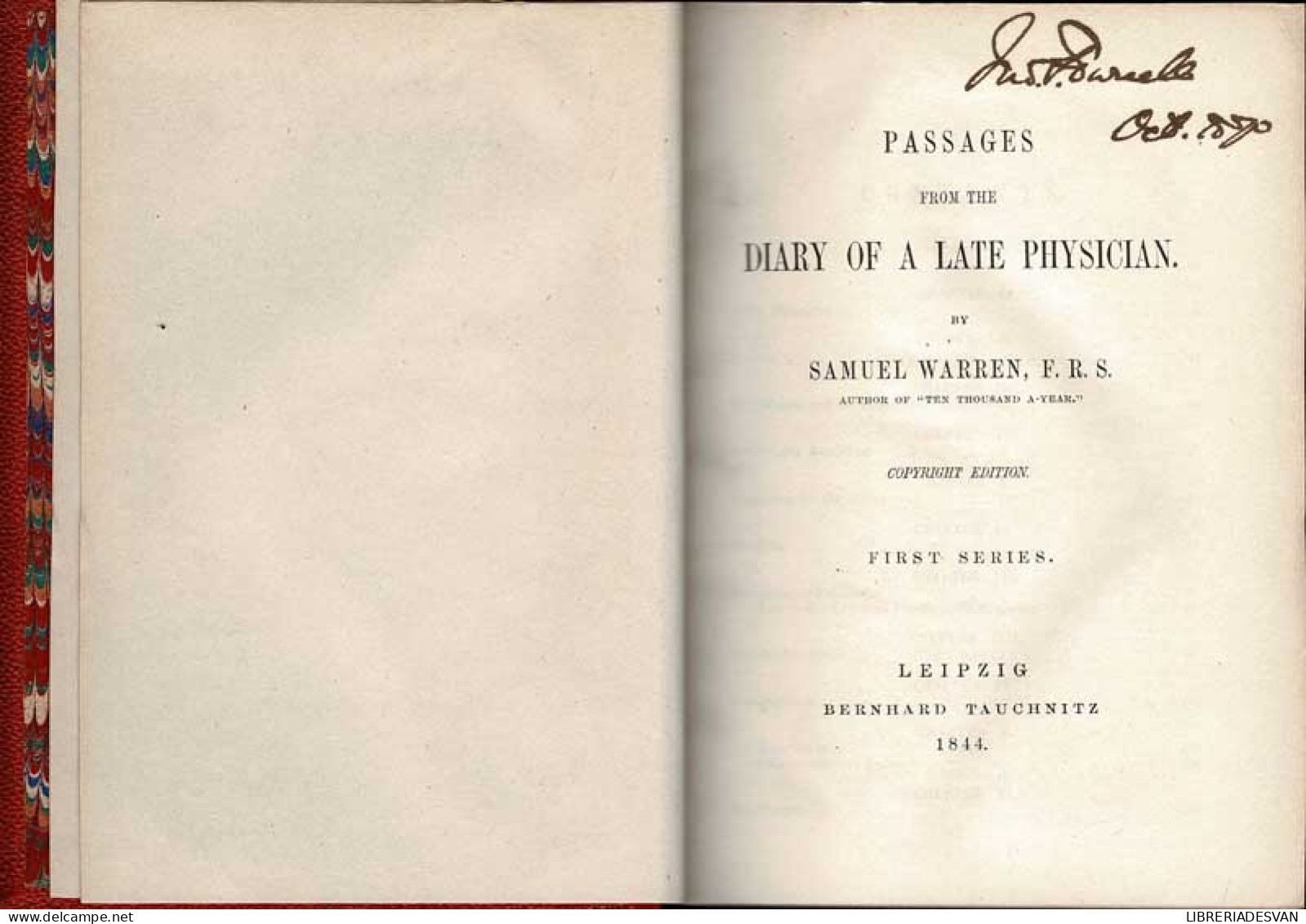 Passages From The Diary Of A Late Physician - Samuel Warren, F.R.S. - Biographies