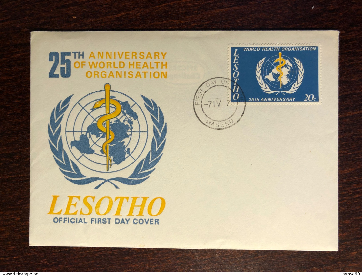 LESOTHO FDC COVER 1973 YEAR WHO OMS  HEALTH MEDICINE STAMPS - Lesotho (1966-...)