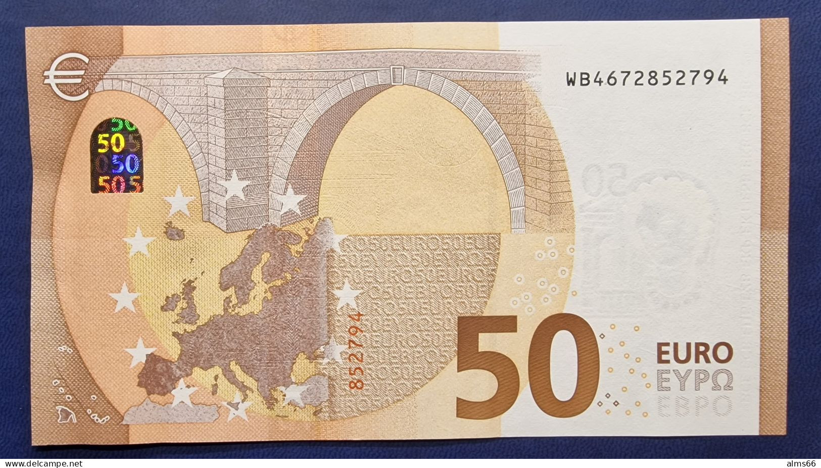 EuronotesK FREE SHIPPING 50 Euro 2017 UNC < WB >< W016 > Germany - Lagarde - 50 Euro