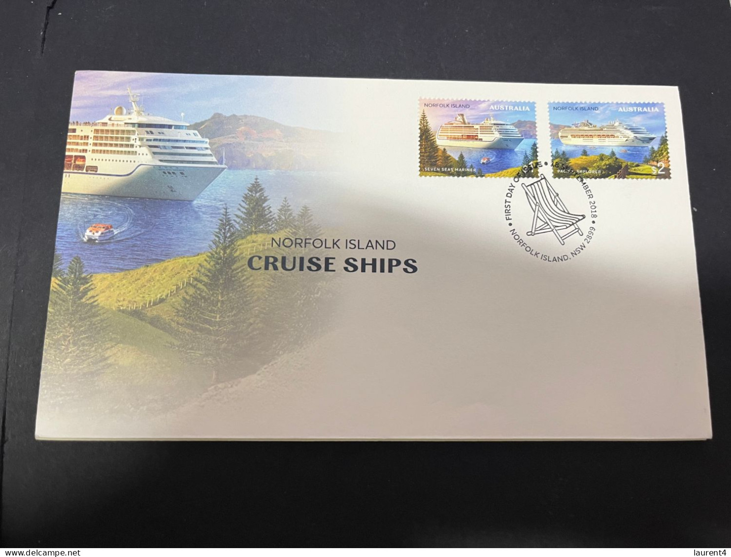 27-2-2024 (1 Y 24) Australia FDC - Norfolk Island - Cruise Ship / Paquebot - Norfolk Island