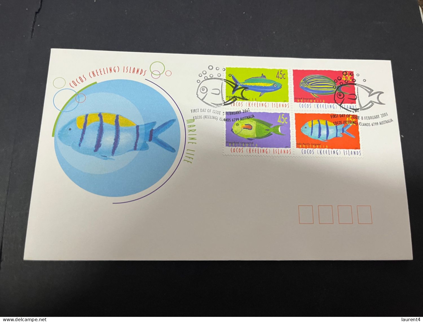 27-2-2024 (1 Y 24) Australia FDC - Cocos (Keeling) Island - Fish / Poissons - Kokosinseln (Keeling Islands)