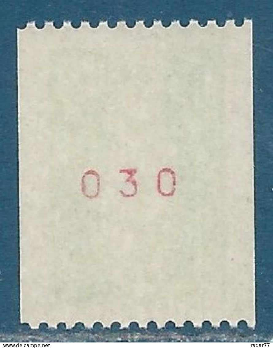 N°3008a Roulette Marianne De Briat 2,70 Vert Avec N° Rouge 030 Neuf** - Coil Stamps