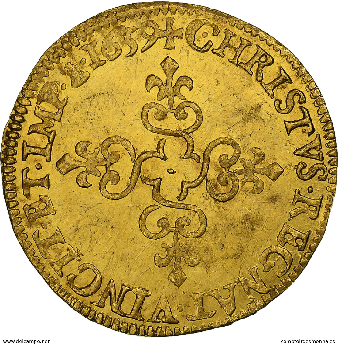 France, Louis XIII, Ecu D'or, 1639, Amiens, Or, SUP+, Gadoury:55 - 1610-1643 Luigi XIII Il Giusto