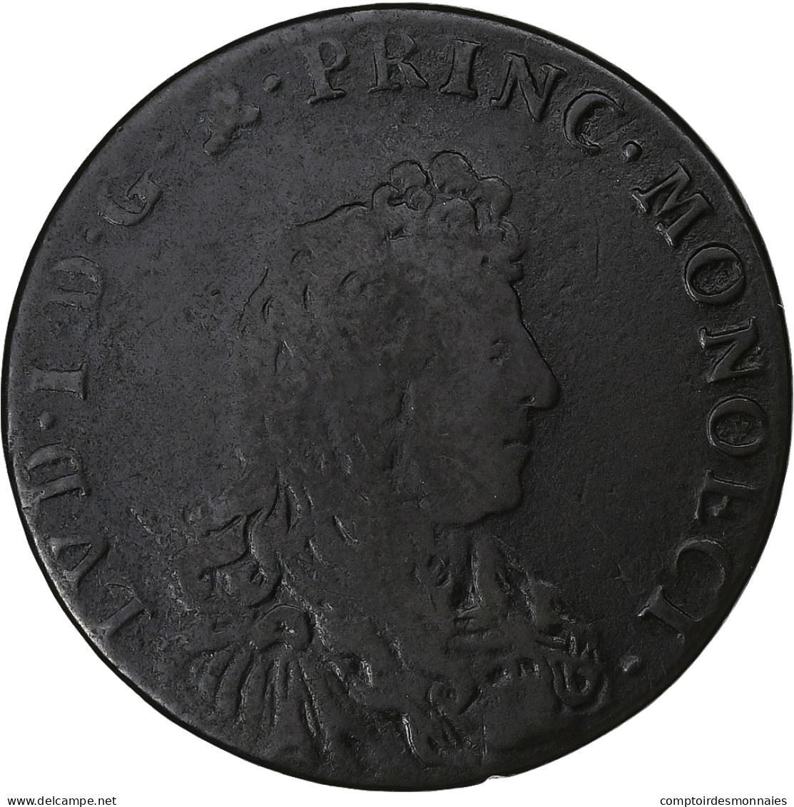 Monaco, Louis I, 3 Sols, Pezetta, 1693, Monaco, Billon, TB, Gadoury:MC49 - 1505-1795 From Lucien Ier To Honoré III