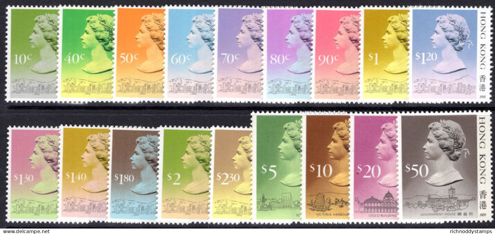 Hong Kong 1989-91 Set Less &#36;1.70 Unmounted Mint. - Ungebraucht