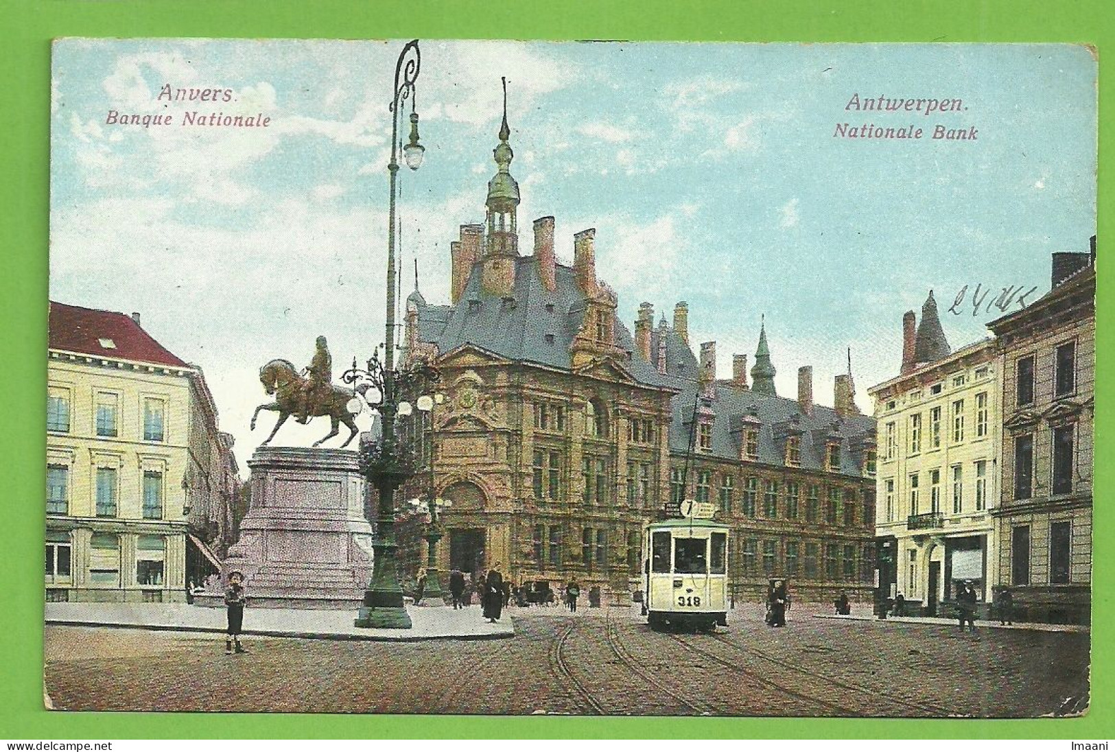 Kaart Stempel ANVERS 8/9/1914 Naar GENT 12/8/1914 ,verzonden Van "Caserne Anvers" (Offensief W.O.I) (K5600) - Not Occupied Zone