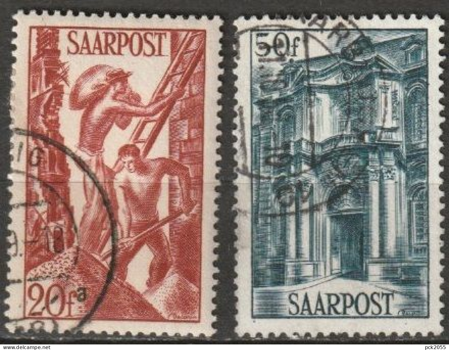 Saarland 1948 Mi-Nr. 250 - 251 Gestempelt Wiederaufbau Des Saarlandes ( B 1600) Günstige Versandkosten - Used Stamps