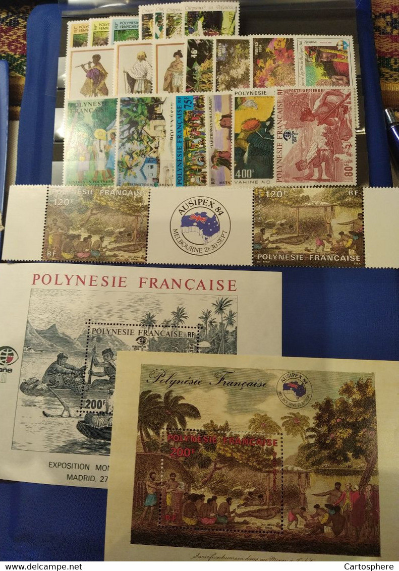 POLYNESIE ANNEE COMPLETE 1984 NEUVE ** LUXE - MNH - COTE YVERT 77,50 EUROS - Komplette Jahrgänge