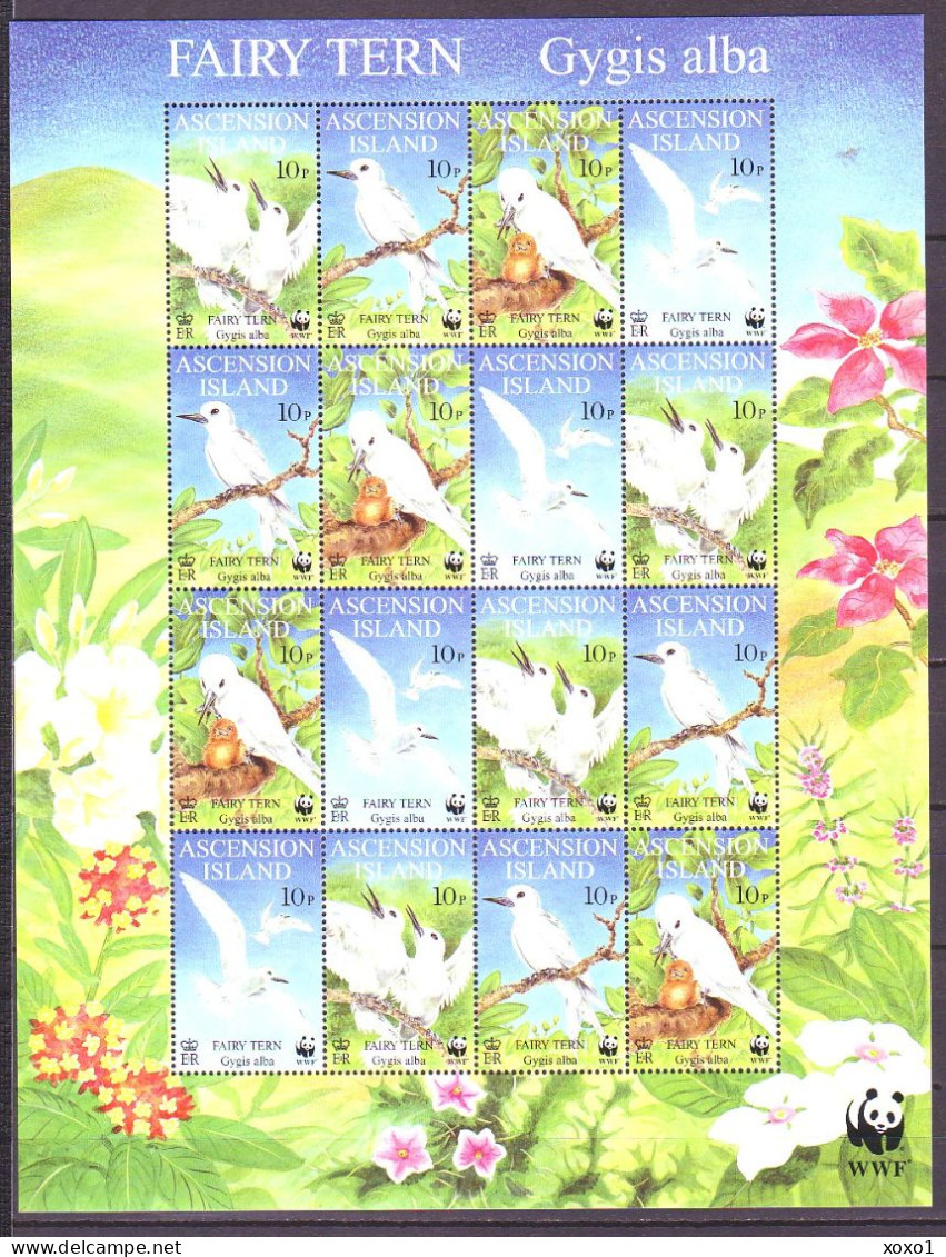 Ascension 1999 MiNr. 786 - 789 BIRDS WWF Fairy Tern M\sh MNH** 32,00 € - Palmípedos Marinos