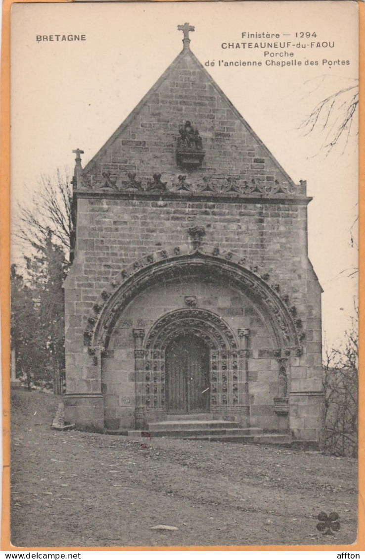 Châteauneuf-du-Faou France 1908 Postcard - Châteauneuf-du-Faou